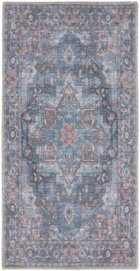 Nourison Nicole Curtis Series 1 Sr101 Light Blue Multi Area Rug