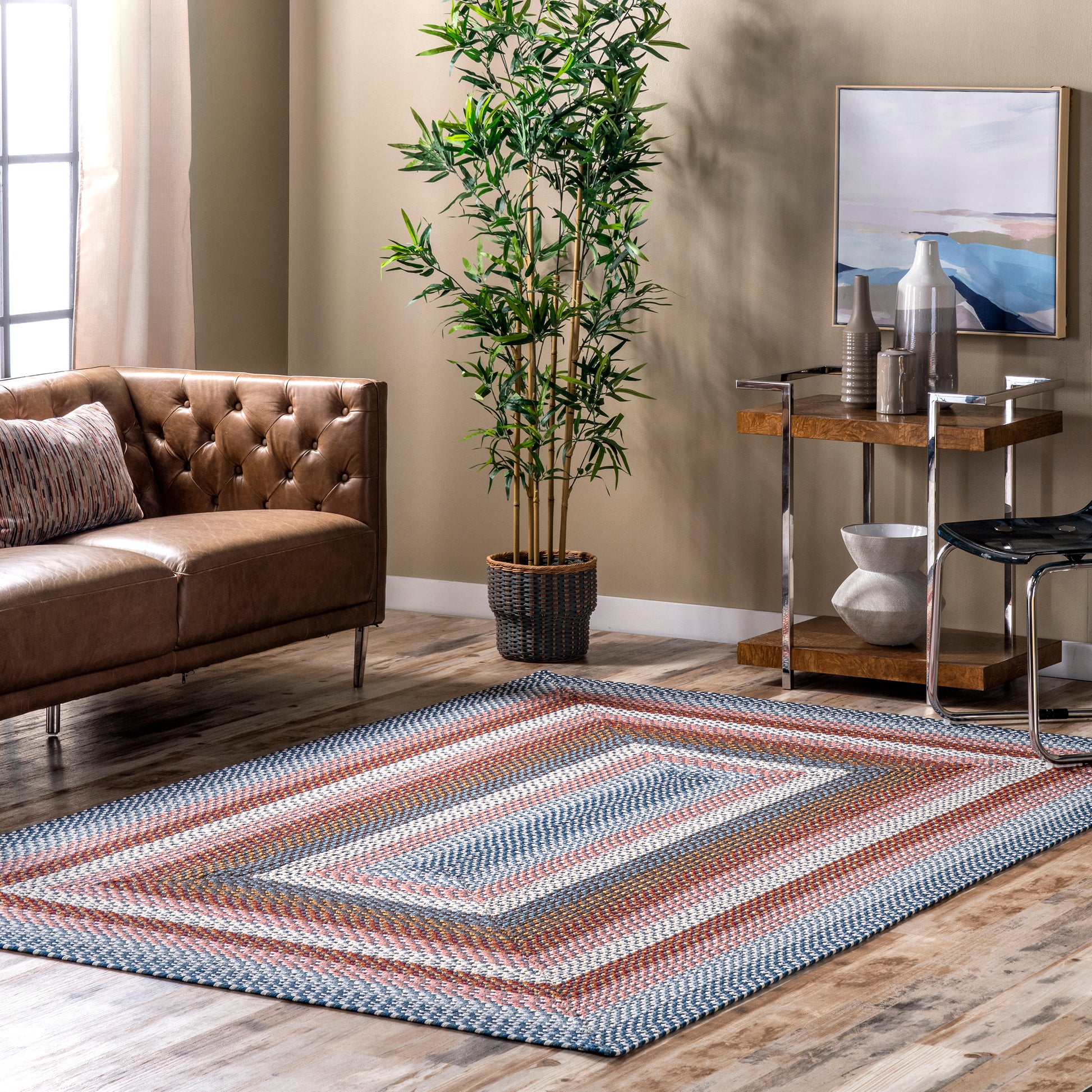 Nuloom Gwyneth Borders Ngw2003C Blue Multi Area Rug