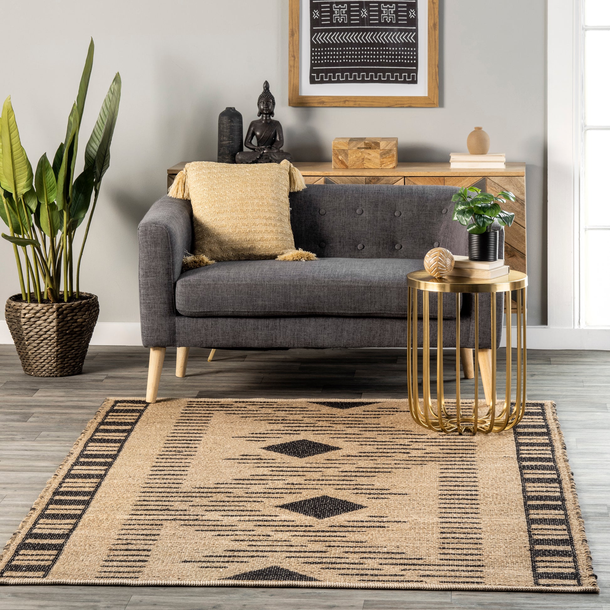 Nuloom Ranae Tribal Zigzag Nra3507A Natural Area Rug