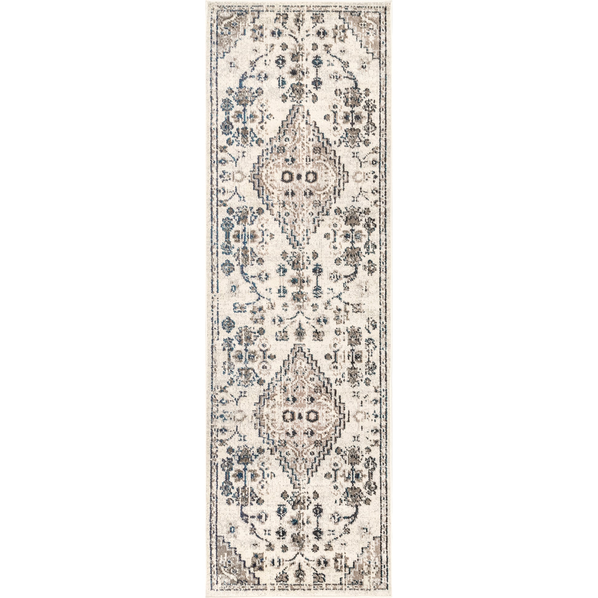 Nuloom Leahy Bohemian Floral Distressed Nle1399A Gray Area Rug