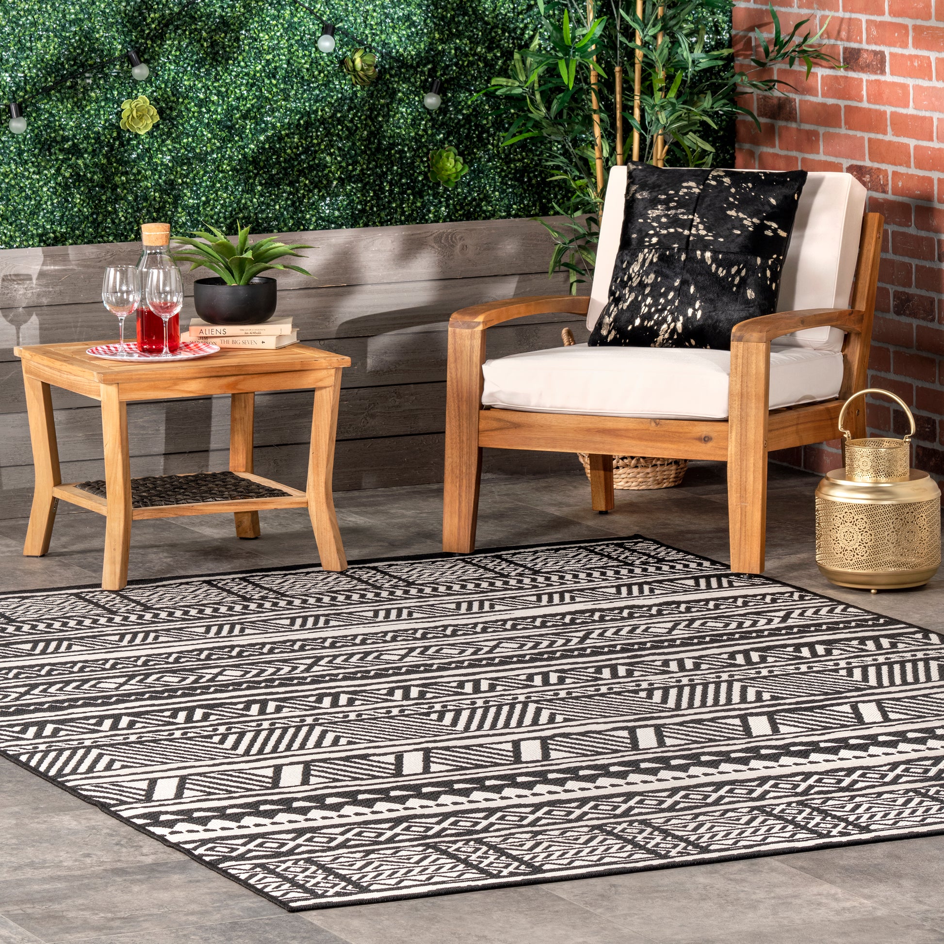 Nuloom Abbey Tribal Nab1799B Black Area Rug