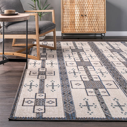 Nuloom Erika Transitional Tribal Ner1607A Gray Area Rug