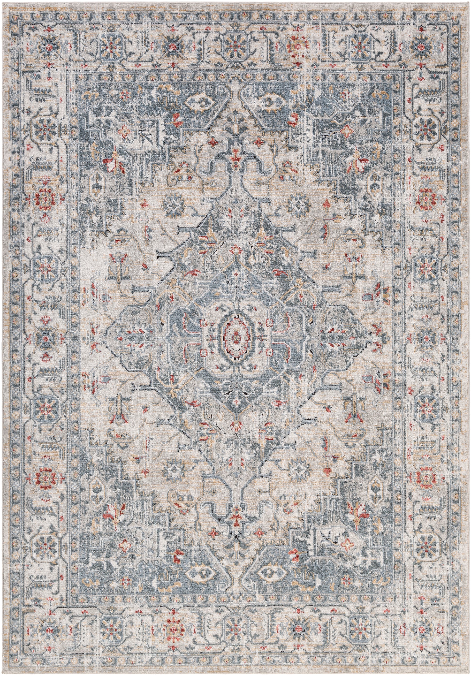 Surya Jolie Jlo-2307 Medium Gray, Tan, Light Gray, Ivory Area Rug