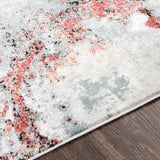 Surya Jolie Jlo-2321 Dark Red, Rose, Charcoal, Medium Gray Rugs.