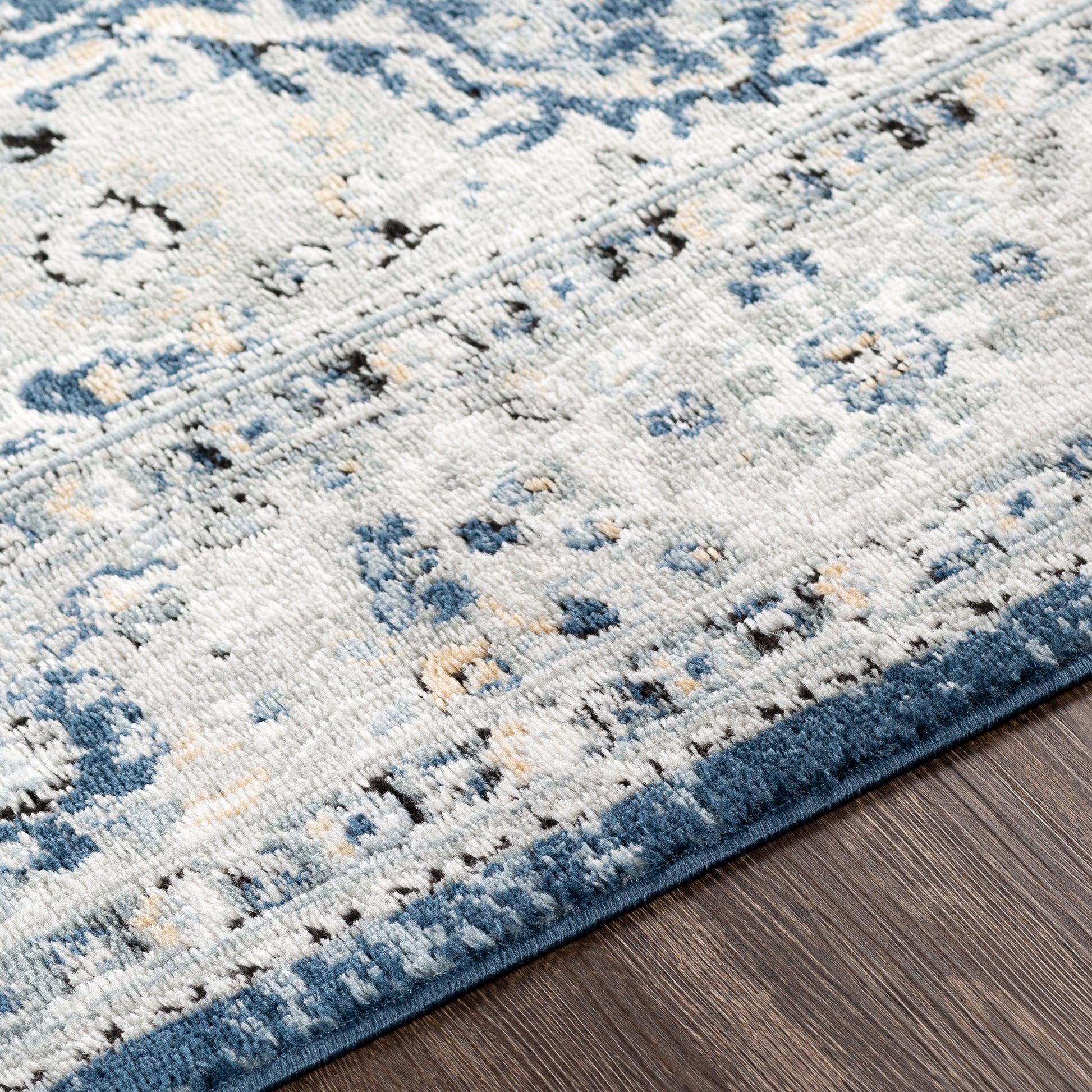 Surya Jolie Jlo-2326 Navy, Medium Gray, Light Gray, Silver Gray Area Rug