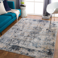 Surya Jolie Jlo-2329 Medium Gray, Charcoal, Beige, Tan Area Rug