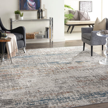 Nourison Rustic Textures Rus14 Light Grey Multi Area Rug