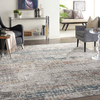 Nourison Rustic Textures Rus14 Light Grey Multi Area Rug