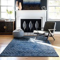 Nuloom Bexley Banded Tribal Nbe1452B Blue Area Rug