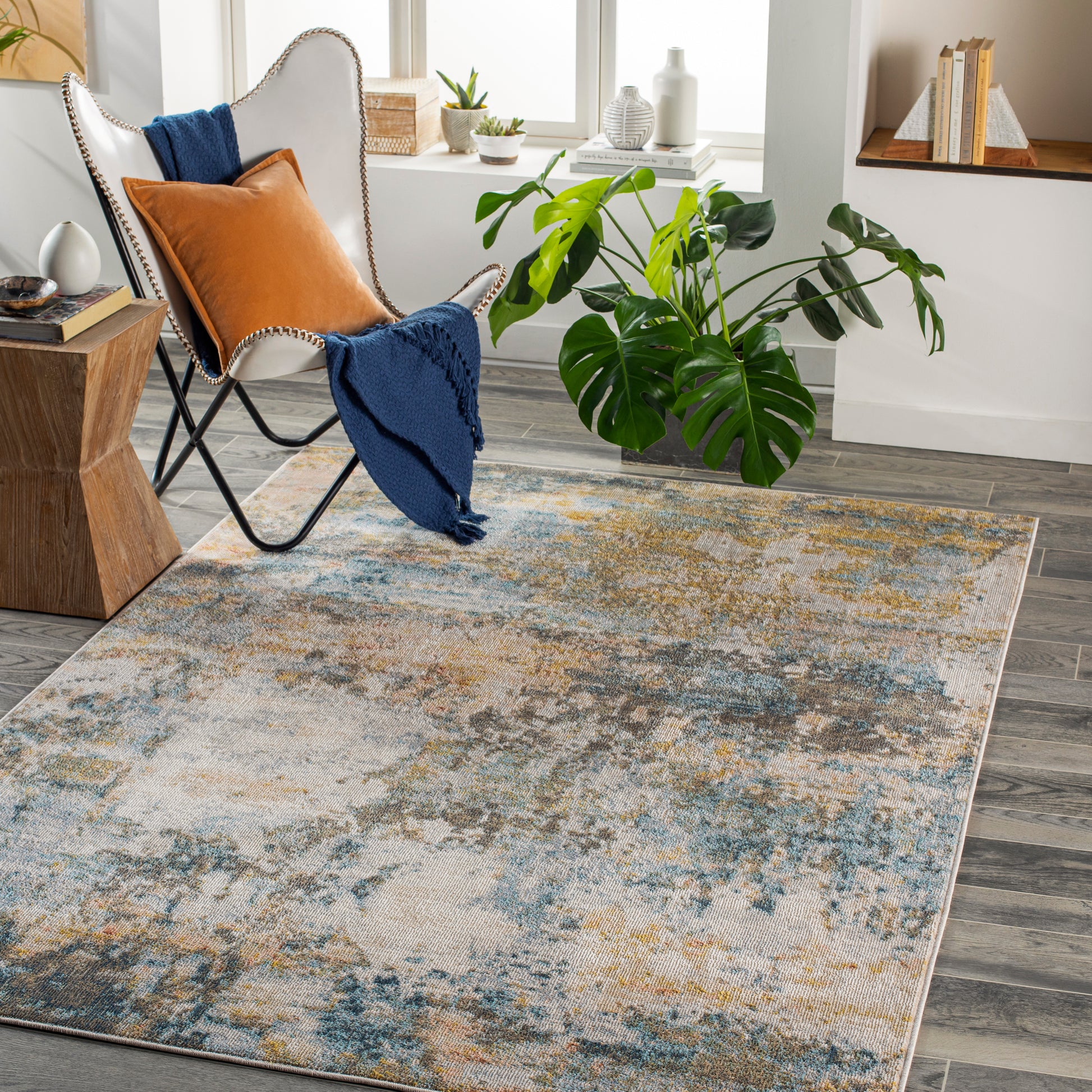 Surya Jamila Jml-2310 Off-White, Dark Blue Area Rug