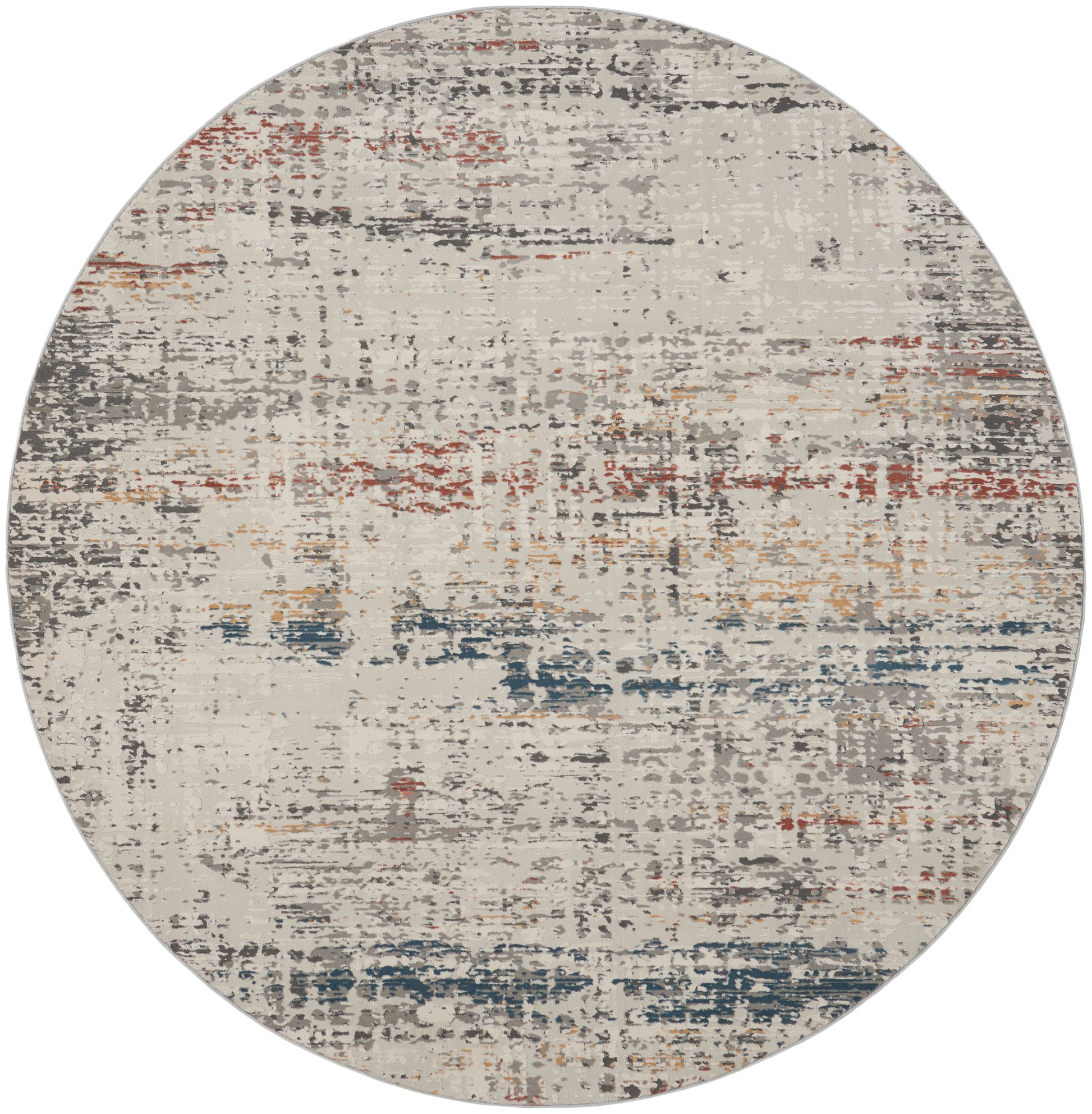 Nourison Rustic Textures Rus14 Light Grey Multi Area Rug