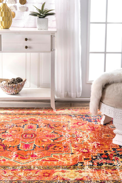 Nuloom Vintage Mackenzie Nvi2239B Orange Area Rug