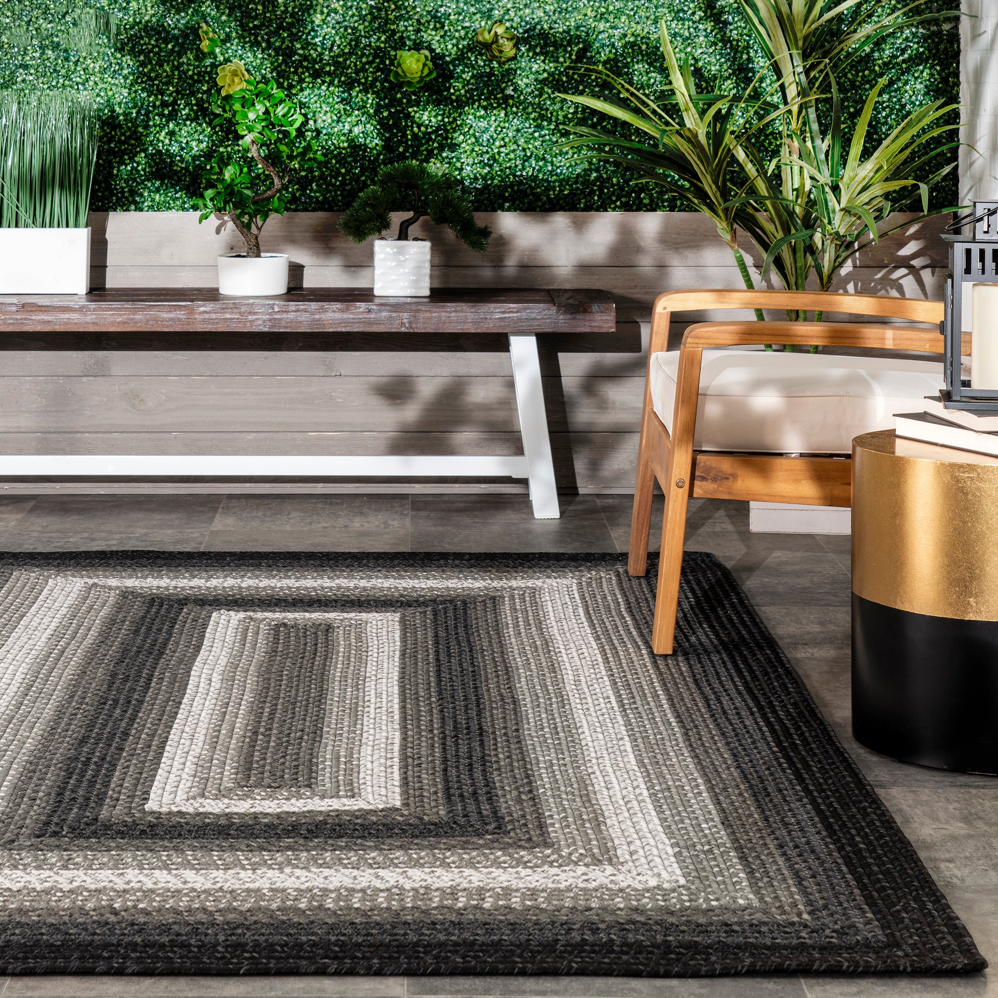 Nuloom Gwyneth Borders Ngw2003D Charcoal Area Rug