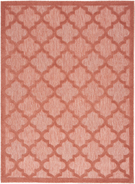 Nourison Easy Care Nes01 Coral/Orange Rug.