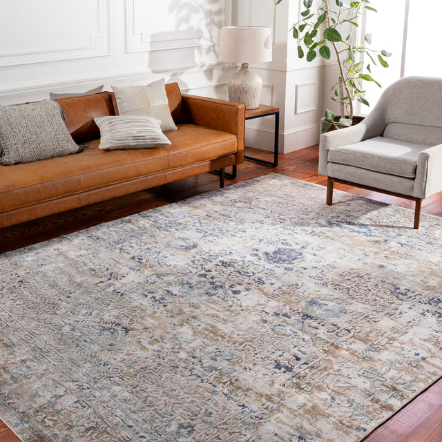 Surya Jordan Jor-2300 Dark Blue, Teal, Dark Brown, Taupe Rugs.