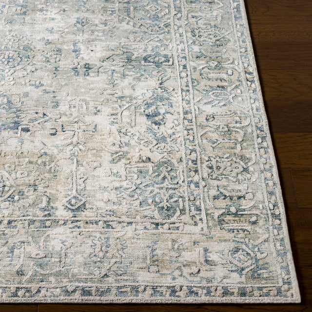 Surya Jordan Jor-2301 Dark Blue, Denim, Khaki, Cream Rugs.