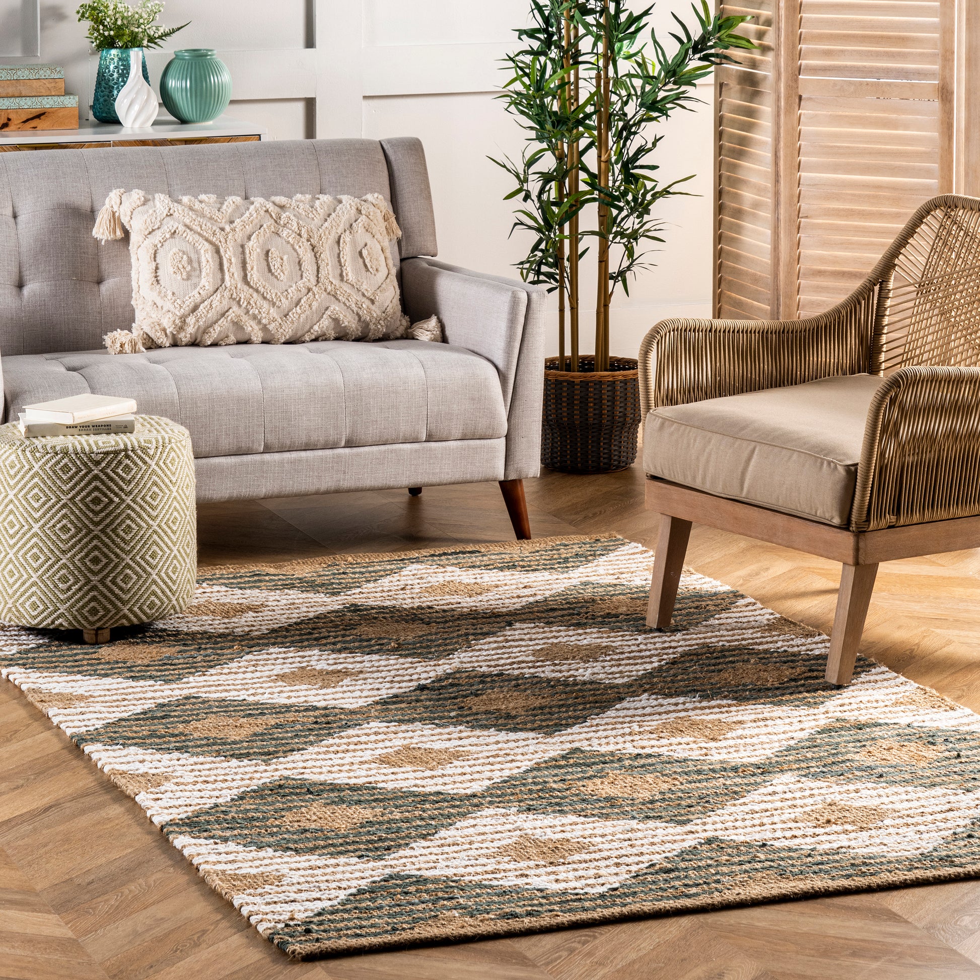 Nuloom Marla Denim And Nma1416B Olive Area Rug