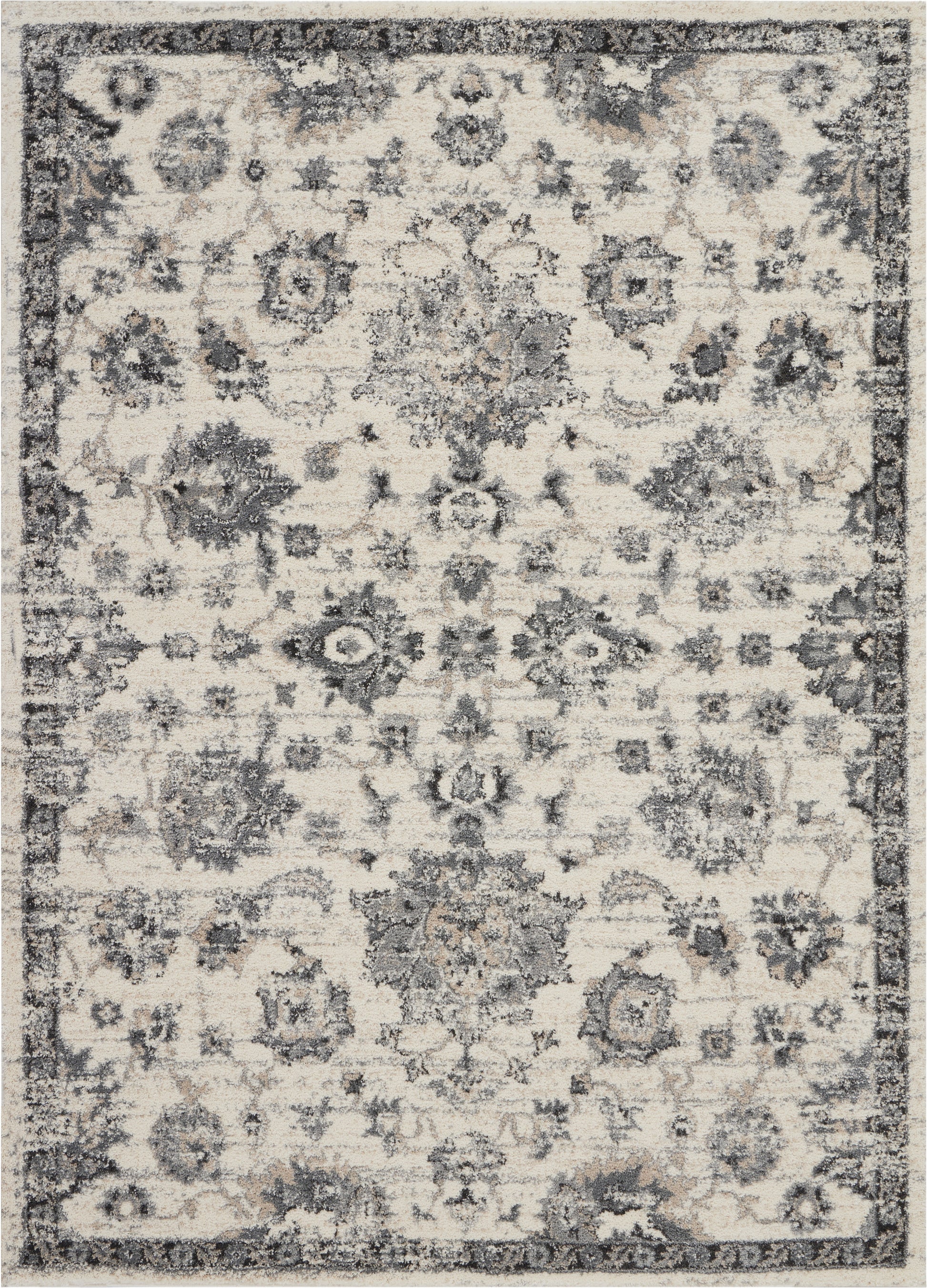 Nourison Fusion Fss15 Cream/Grey Area Rug