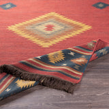 Surya Jewel Tone Jt-1033 Brick Red, Dark Blue Rug.
