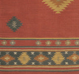 Surya Jewel Tone Jt-1033 Brick Red, Dark Blue Rug.