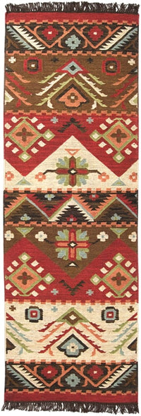 Surya Jewel Tone Jt-8 Khaki, Dark Red, Dark Brown, Rose Southwestern Area Rug