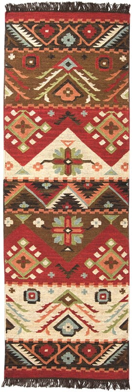 Surya Jewel Tone Jt-8 Khaki, Dark Red, Dark Brown, Rose Southwestern Area Rug