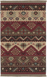Surya Jewel Tone jt-8 Red / Brown / Beige / Turquoise Rugs.