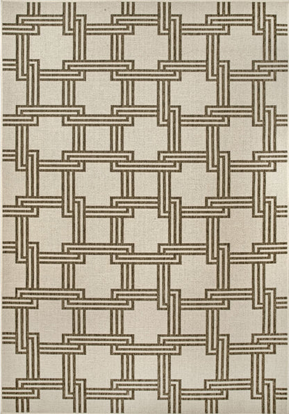 Nuloom Malaya Greek Trellis Nma2876B Ivory Area Rug