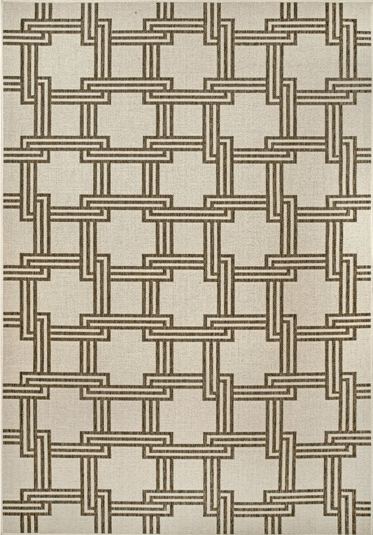 Nuloom Malaya Greek Trellis Nma2876B Ivory Area Rug