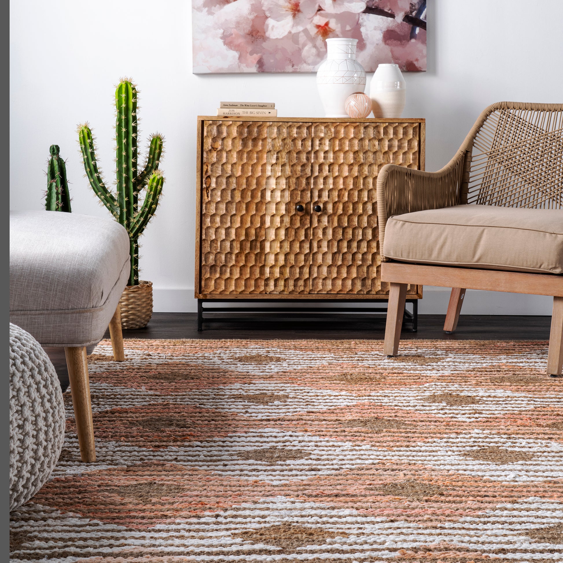 Nuloom Marla Denim And Nma1416C Pink Area Rug