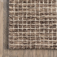 Nuloom Meredith Checkered Nme3317A Brown Area Rug