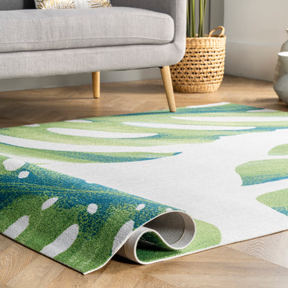 Nuloom Dewey Tropical Nde2025A Green Area Rug