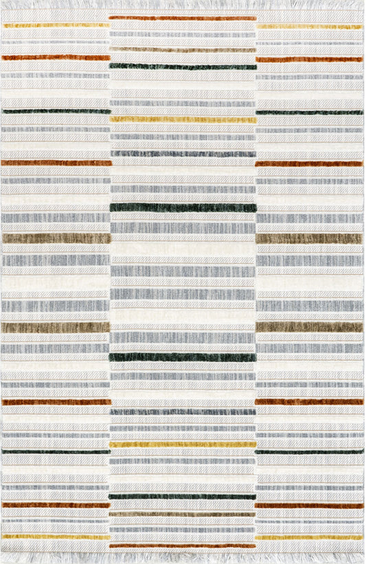 Nuloom Zasu Colorful Nza1350A Light Gray Area Rug