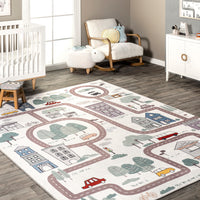 AreaRugs.com Wavaj Nwa1240A White Area Rug