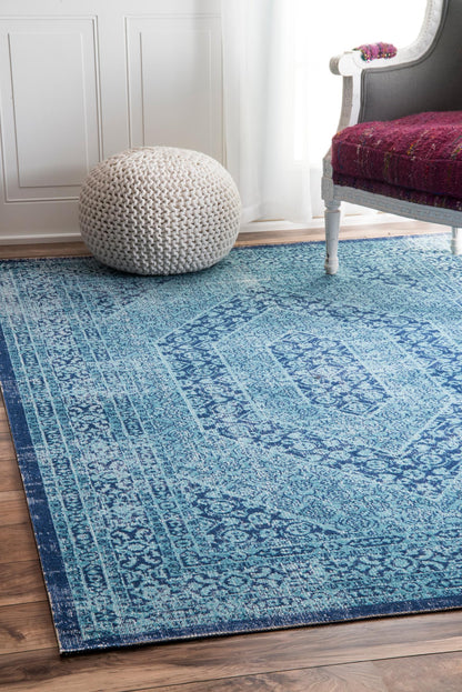 Nuloom Freda Floral Garden Nfr3248A Blue Area Rug