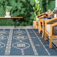 Nuloom Claudia Tribal Ncl1814B Blue Area Rug