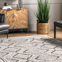 Nuloom Spencer Aztec Trellis Nsp3240B Ivory Area Rug