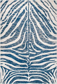 Nuloom Royal Zebra Stripes Nro3111B Blue Area Rug