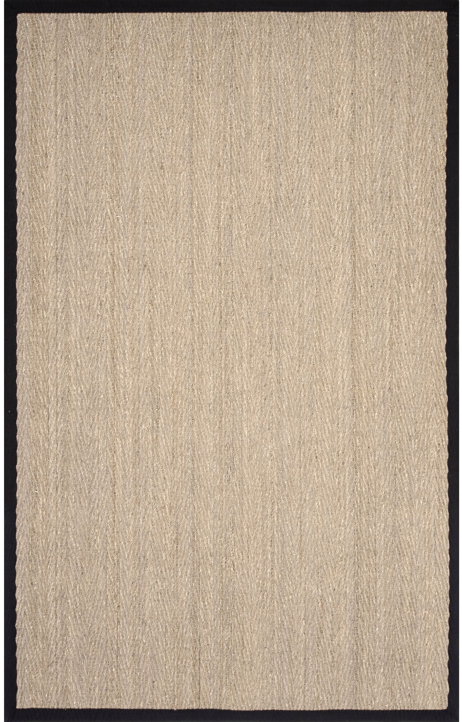 Nuloom Larnaca Seagrass Herringbone Nla2030A Black Area Rug