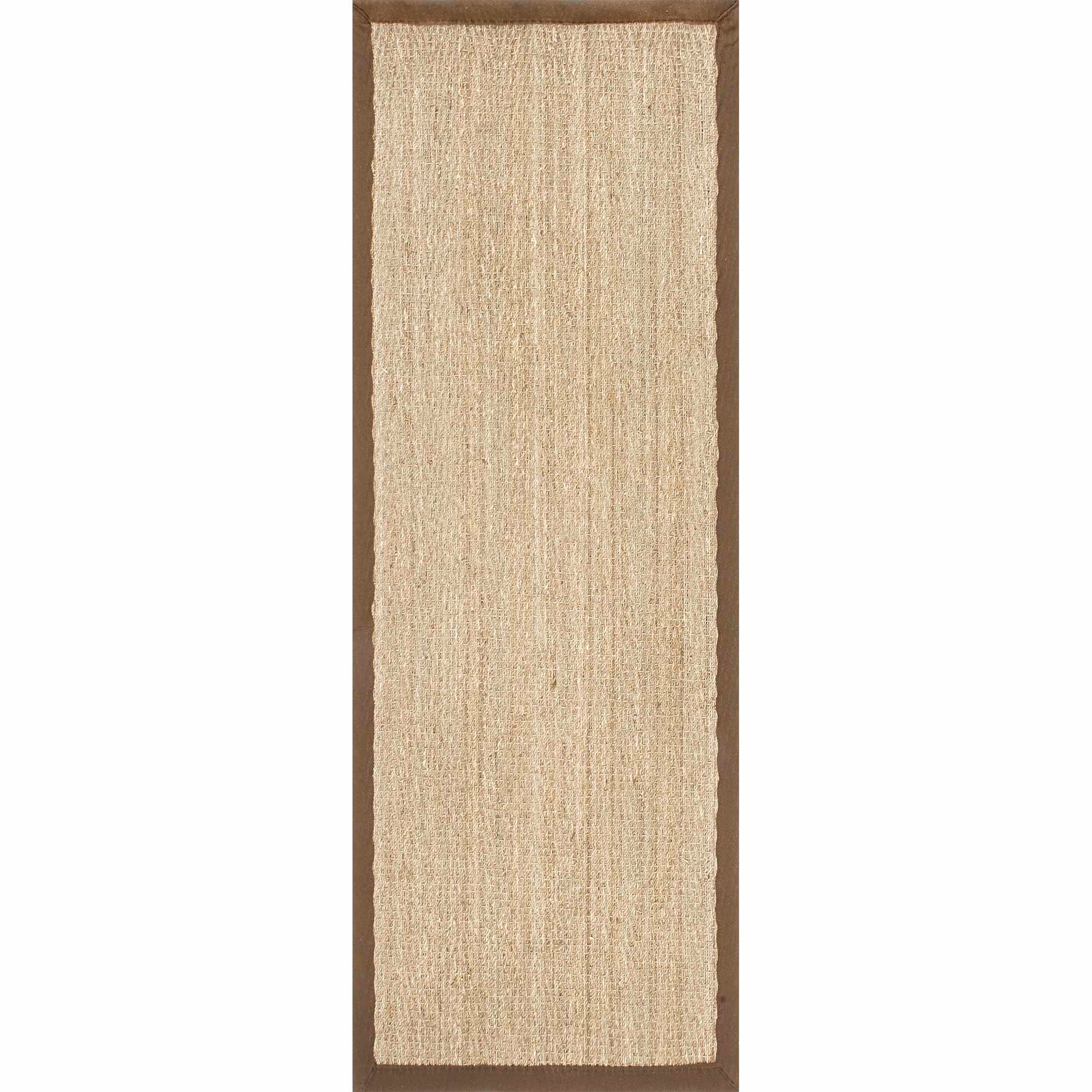 Nuloom Larnaca Seagrass Herringbone Nla2030B Brown Area Rug