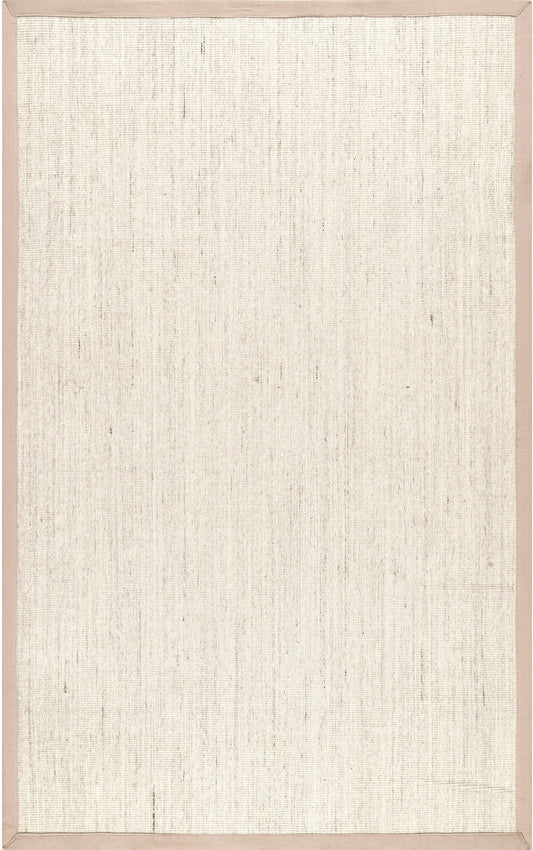 Nuloom Bordered Maryjo Sisal Nbo3631A Beige Area Rug