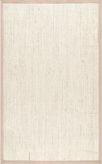 Nuloom Bordered Maryjo Sisal Nbo3631A Beige Area Rug