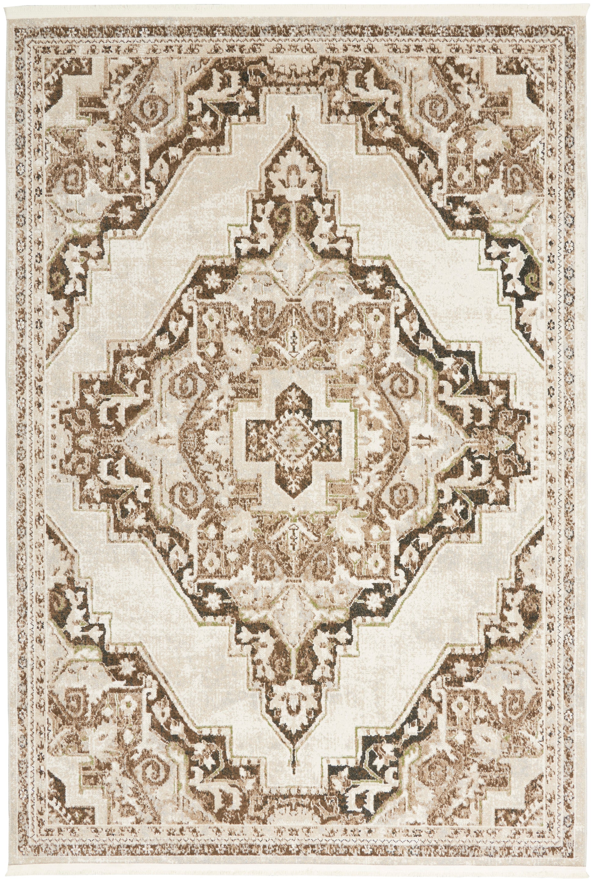 Nourison Carina Cna01 Mocha Silver Area Rug