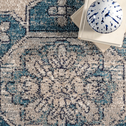 Nuloom Alexis Medallion Nal2282A Blue Area Rug