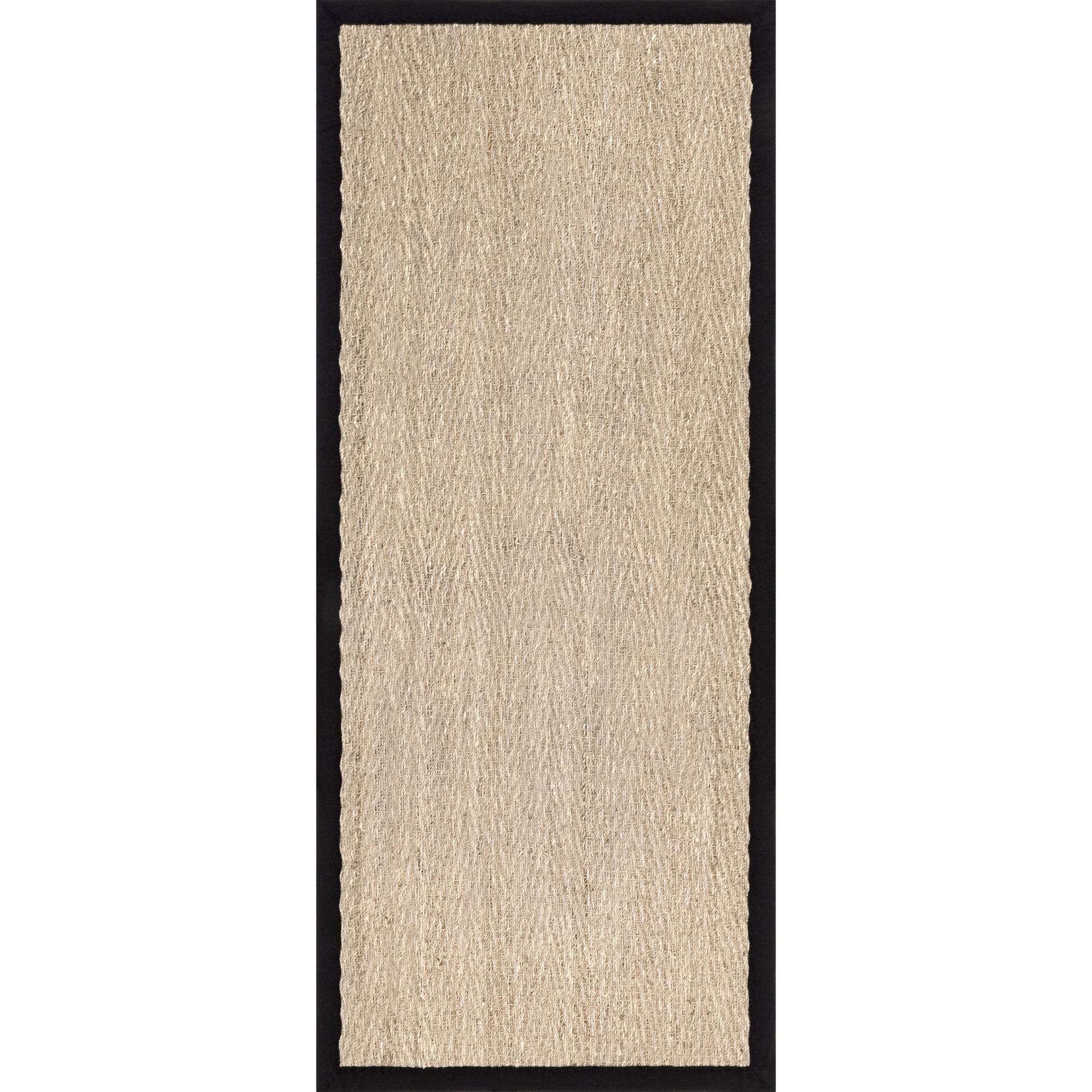 Nuloom Larnaca Seagrass Herringbone Nla2030A Black Area Rug