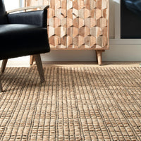 Nuloom Veda Checkered Basketweave Nve1418A Natural Area Rug