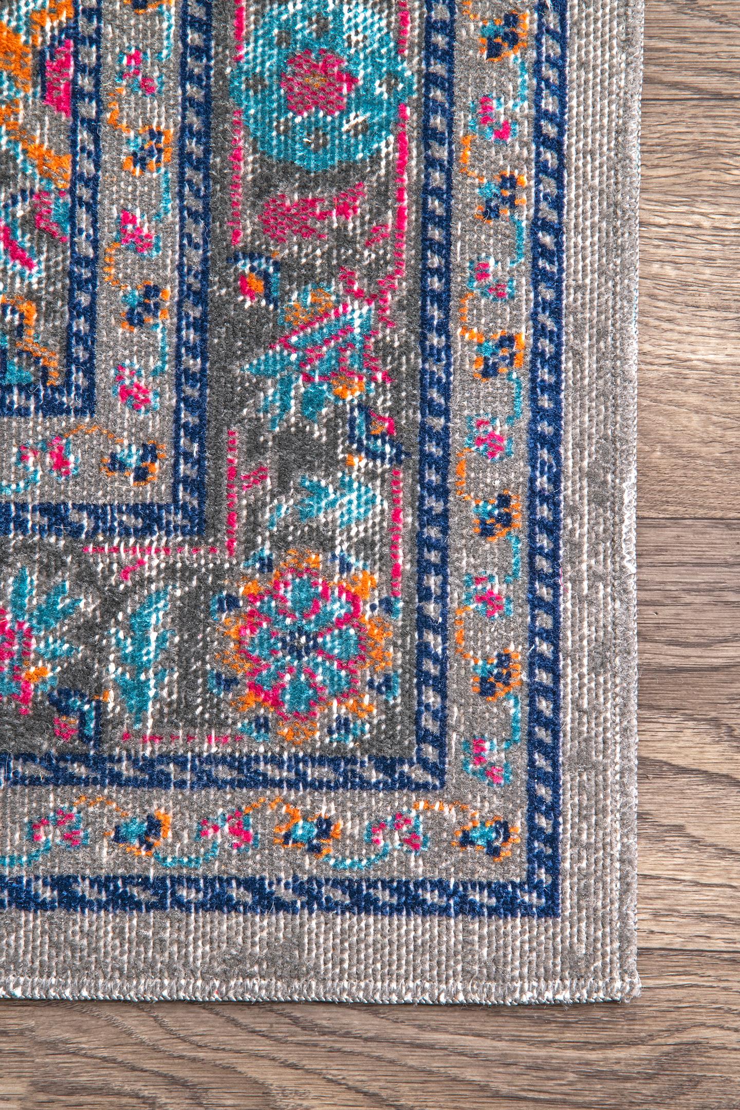 Nuloom Vintage Dortha Nvi3247B Gray Area Rug