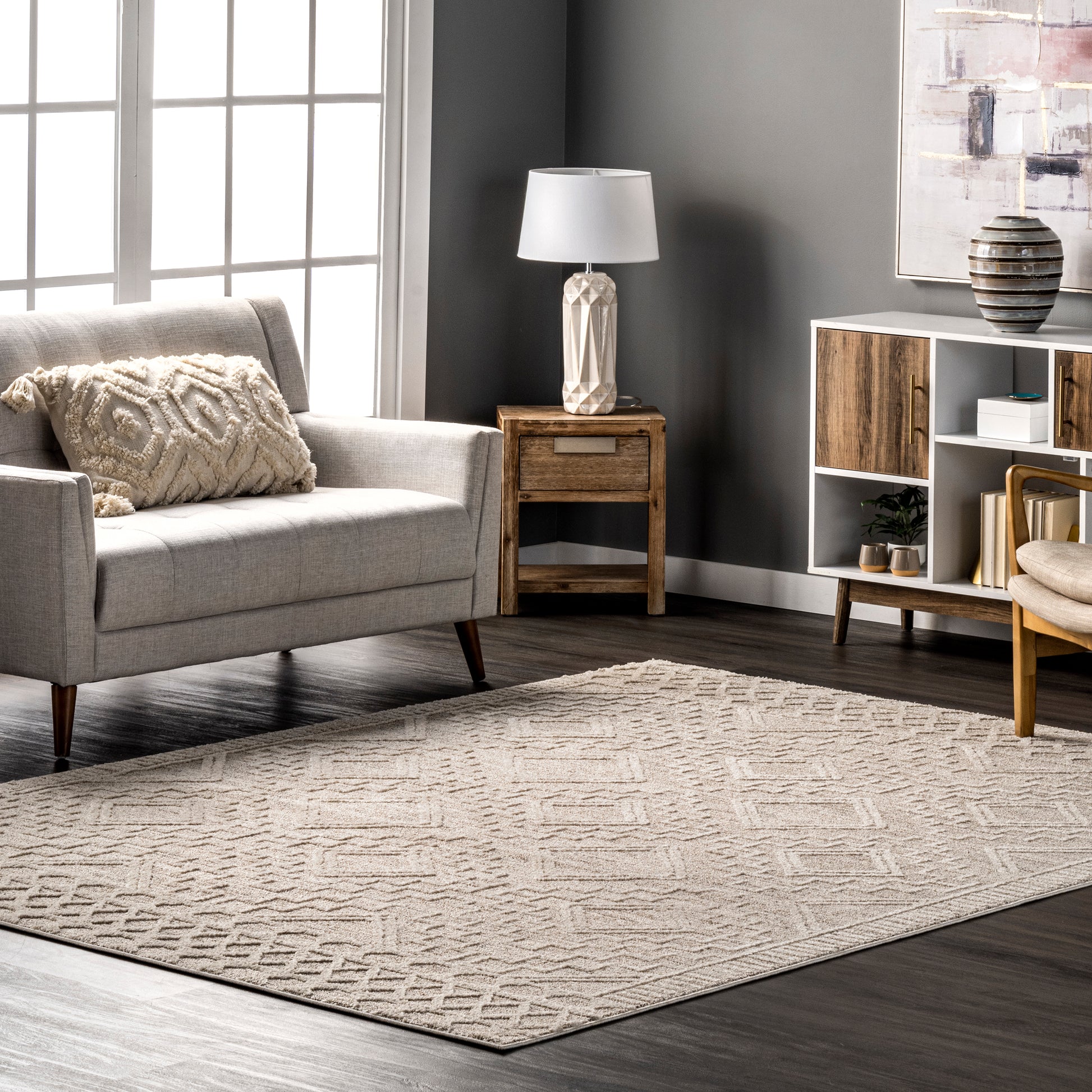 Nuloom Cameron Moroccan Nca1317A Beige Area Rug