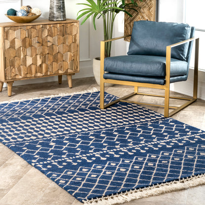 Nuloom Emmeline Trellis Nem2702B Blue Area Rug