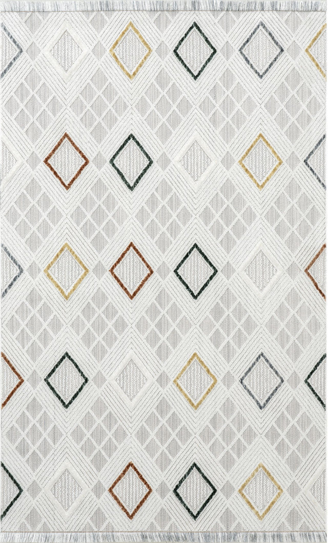 Nuloom Madge Tiled Nma1356A Light Gray Area Rug